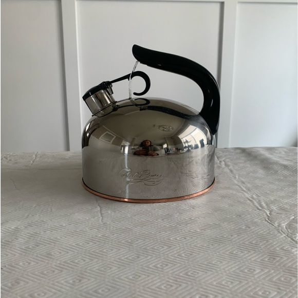 Revere Ware Other - Vintage Paul Revere Ware 1801 Copper Bottom Whistling Tea Kettle Korea F 89-C
